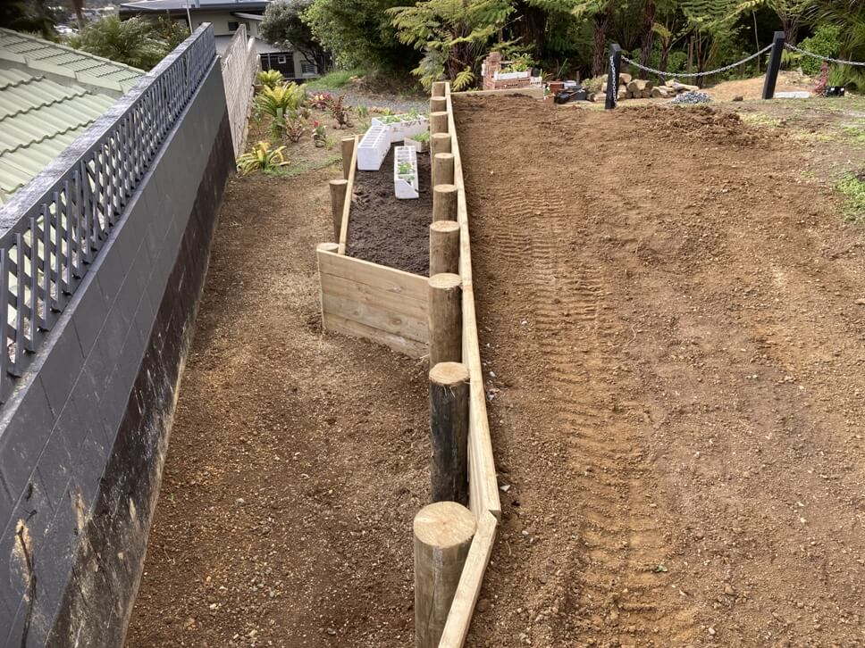 General earthworks if you need your section cleared, cleaned up or transformed